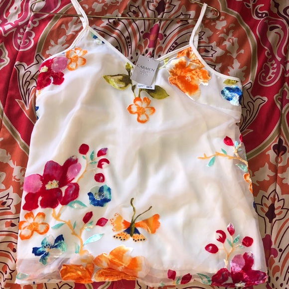 Romantic Floral Summer Tank - Picture 2 of 6